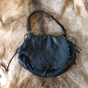 Lucky brand genuine leather black hobo purse